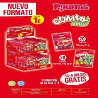 LOTE BOLSA GUMMY JELLY/PIKOTAS 48g 40u 1EUR